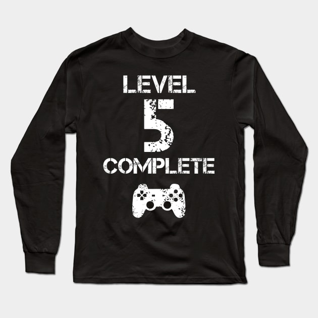 Level 5 Complete T-Shirt - Celebrate 5th Wedding - Gift Long Sleeve T-Shirt by Ilyashop